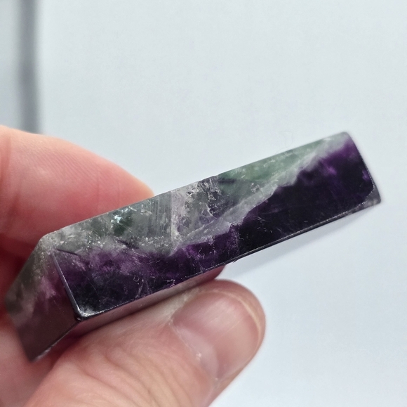 Purple Rainbow Fluorite Crystal Stone Slab - Picture 10 of 10